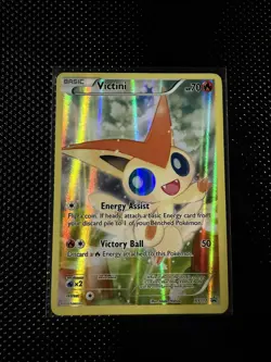 Pokemon TCG Victini Black Star Promos XY117 Holo Full Art NM/M Condition - Image 1