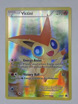 Pokemon TCG Victini XY117 Full Art Black Star Promo XY - Image 1