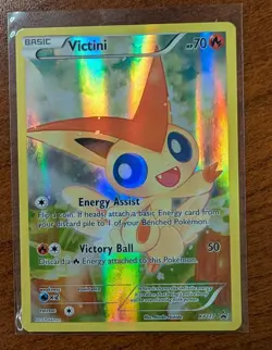 Pokemon 2016 Pokemon Black Star XY Promo Victini XY117 NM Rare Full Art TCG - Image 1