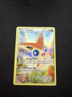 Pokemon TCG XY Black Star Promo Victini Full Art Holo Card XY117 - Image 2