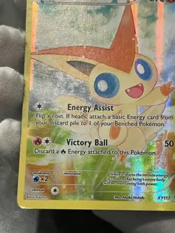 Pokemon TCG Victini XY117 Full Art Black Star Promo Holo DMG - Image 3