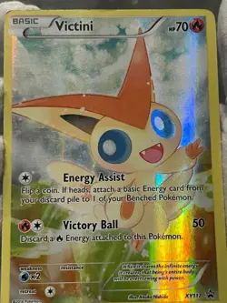 Pokemon TCG Victini XY117 Full Art Black Star Promo Holo DMG - Image 5