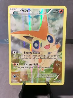Pokemon TCG Victini XY117 Holo Full Art Promo XY Black Star Promo 2016 LP/MP - Image 1