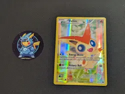 Pokemon TCG Victini XY117 Black Star Promo Full Art Holo Card - Image 1