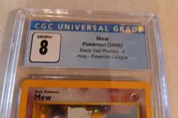 MEW BLACK STAR PROMO #9 HOLO SWIRL CGC 8 NEAR MINT/MINT POKEMON WOTC - Image 2