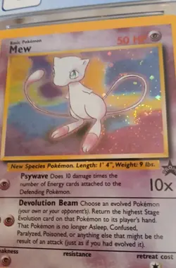 MEW BLACK STAR PROMO #9 HOLO SWIRL CGC 8 NEAR MINT/MINT POKEMON WOTC - Image 4