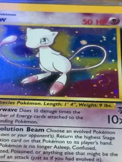 CGC 8.5 NM/ MINT + Pokemon Mew #9 Holo Black Star Promo 2000 League Rare W Swirl - Image 3