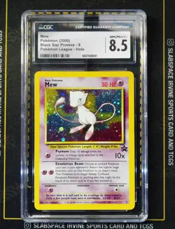 2000 POKEMON LEAGUE #9 BLACK STAR PROMO MEW HOLO SWIRL CGC 8.5 - Image 1