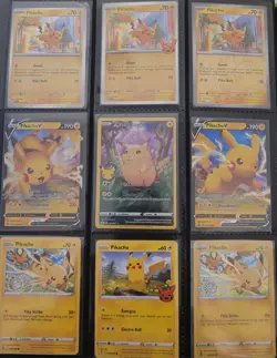 2020-2024 Pokemon English TCG - Lot of 9 Pikachu Cards![NM-LP] - Great Value! - Image 1
