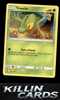 Treecko 20/214 Pokemon Common SM - Lost Thunder Card LP - Image 1