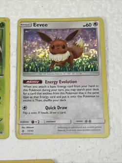Lot of 3 Polemon Cards Shadowless Kadabra Evee & Serperior Pokemon Cards - Image 3