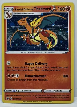 Special Delivery Charizard SWSH075 Promo Pokemon Card - Image 1