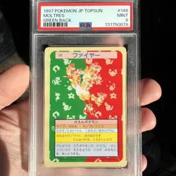 1995 PSA 9 MINT Pokemon Card Moltres 146 Green Back Vintage Japanese Topsun - Image 1