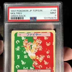 1995 PSA 9 MINT Pokemon Card Moltres 146 Green Back Vintage Japanese Topsun - Image 3