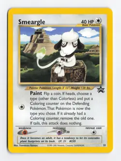 Smeargle 32/53 WoTC Black Star Promo Regular Pokemon Card LP/MP - Image 1