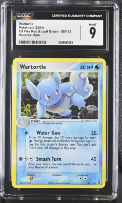 CGC 9 Wartortle EX Fire Red & Leaf Green 50/112 Reverse Holo Pokemon Card - Image 1