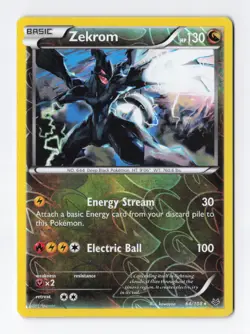Zekrom 64/108 Reverse Holo Holo Rare XY - Roaring Skies Pokemon Card TCG LP - Image 1