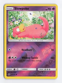 Slowpoke 48/145 Reverse Holo Common SM Guardians Rising Pokemon Card LP/NM - Image 1