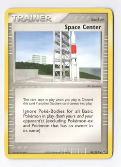 Space Center 91/107 Regular Unommon EX Deoxys Series Vintage Pokemon TCG Card LP - Image 1