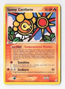 Sunny Castform 26/101 Rare Regular Hidden Legends Vintage Pokemon TCG Card LP/NM - Image 1