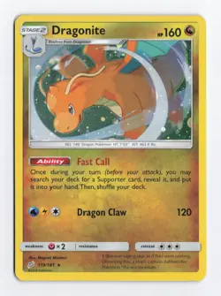 Dragonite 119/181 Cosmos Holo Foil SM Team Up Promo Pokemon Card TCG LP/NM - Image 1