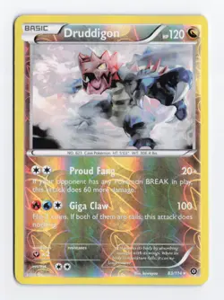 Druddigon 83/114 Reverse Holo XY - Steam Siege Pokemon Card LP - Image 1