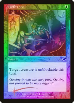 Infiltrate FOIL Nemesis PLD Blue Common MAGIC THE GATHERING MTG CARD ABUGames - Image 1