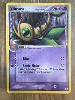 Vibrava Delta Species 42/101 EX Dragon Frontiers Pokemon Card Uncommon - MP - Image 1