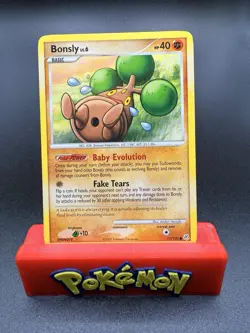 Pokemon TCG Bonsly Card 71/130 Diamond and Pearl Common LP Condition - Image 1