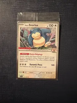 Pokemon Journey Together Hop's Snorlax Gamestop Promo Card - Image 1