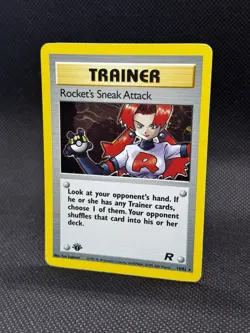 Rocket's Sneak Attack 16/82 Holo Rare 1st Edition Team Rocket LP Pokemon Card - Image 2