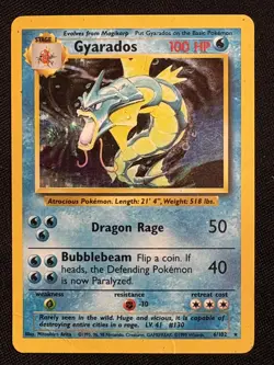 Gyarados 6/102 Holo Rare Base Set Heavily Played Pokemon Card - Image 1