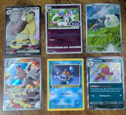 Pokemon TCG - Lot of 6 Cards - 1st Edition Squirtle Stamped Sylveon Persian - Image 1