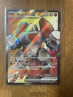 Pokemon TCG Regirock EX Full Art Ultra Rare Holo Card 214/182 Destined Rivals - Image 1
