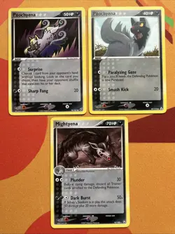 [3x] Pokemon Card Lot: Poochyena & Mightyena (ex Series) *NM/LP* - Image 1