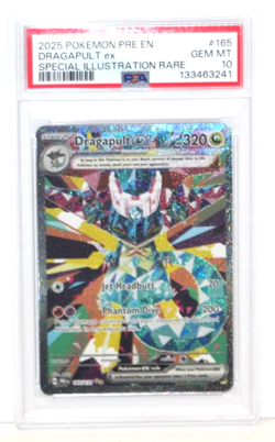 2025 Pokemon SVP EN Prismatic Evolutions Dragapult ex SIR #165/131 PSA 10 Gem MT - Image 1