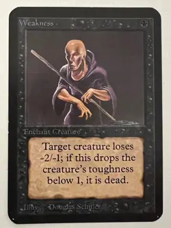 Magic the Gathering MTG Alpha Weakness NM (Beta Bob) - Image 1