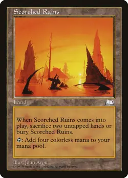 Scorched Ruins [Weatherlight] Magic MTG - Image 1