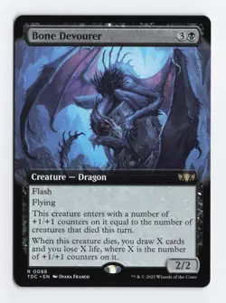 Bone Devourer Extended Art Normal Rare Commander Dragonstorm MTG NM - Image 1