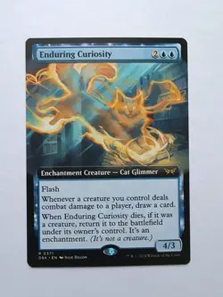 MTG Enduring Curiosity (DSK) Duskmourn House of Horror Extended Regular Rare 371 - Image 1