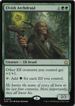 Elvish Archdruid R Foundations 219 LP-NM - Image 1