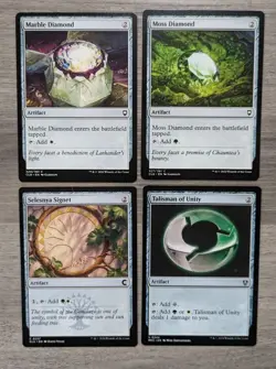 MTG Magic Set of 4 Selesnya Artifacts Commander Deck Staples Green White Mana - Image 1