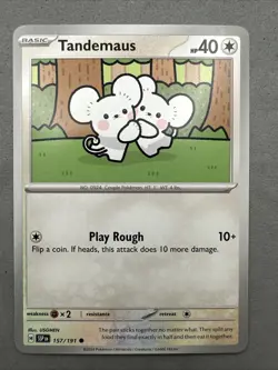 Pokemon TCG * SV Surging Sparks 157/191 Tandemaus Common * FRESH PK - Image 1