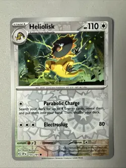 Pokemon TCG * SV Surging Sparks * 155/191 Heliolisk Common * REVERSE HOLO * NM - Image 1