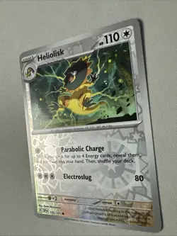 Pokemon TCG * SV Surging Sparks * 155/191 Heliolisk Common * REVERSE HOLO * NM - Image 2