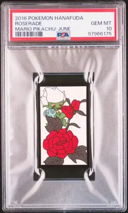 PSA 10 Roserade Hanafuda Mario Pikachu Japanese Pokemon 2016 June - Image 1