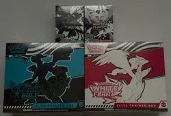 Pokemon Black Bolt & White Flare Booster Bundle & ETB Factory Sealed Lot - Image 1