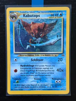 Vintage Pokemon TCG- Holo Kabutops 6/75 Neo Discovery Set (GERMAN) - Image 1