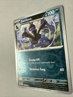Pokemon TCG * SV Surging Sparks * 118/191 Zweilous Common * REVERSE HOLO * NM - Image 2