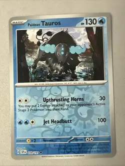 Pokemon TCG * SV Surging Sparks * 039/191 Paldean Tauros U * REVERSE HOLO * NM - Image 1